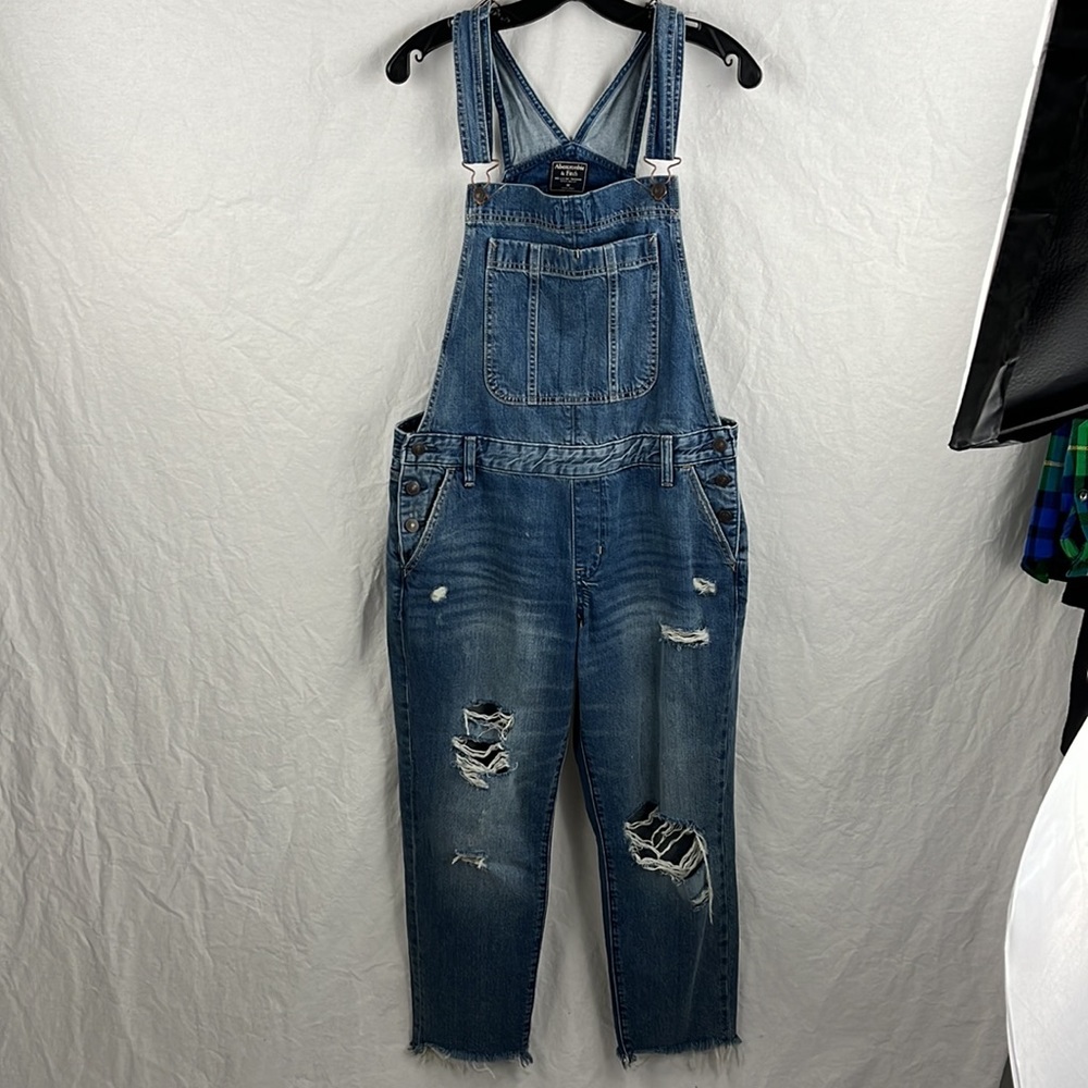 Abercrombie Distressed Overalls Womens